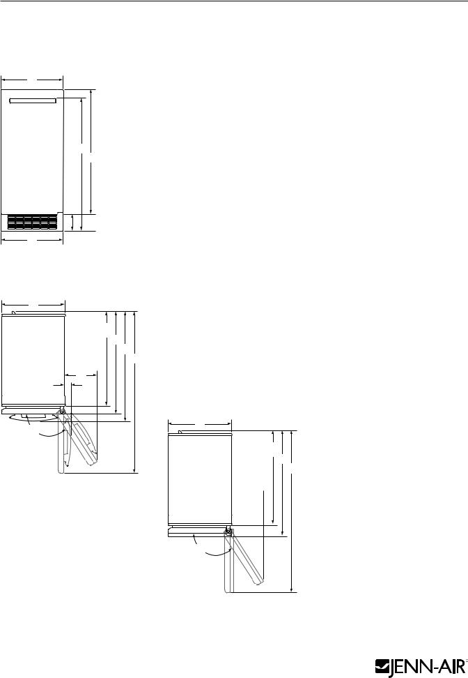 JennAir JUIFX15H, JUIFN15H Planning Dimension Guide