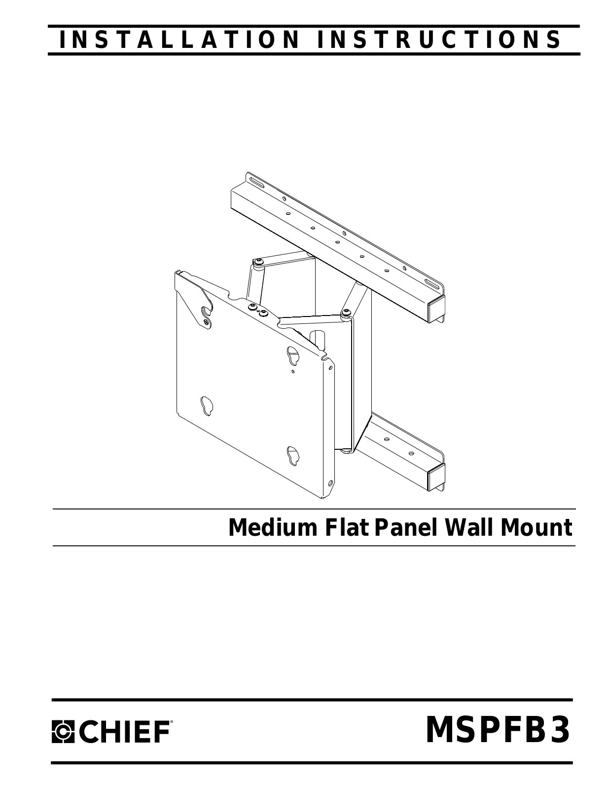 CHIEF MSPFB3 Installation Instructions Manual - ManualMachine.com