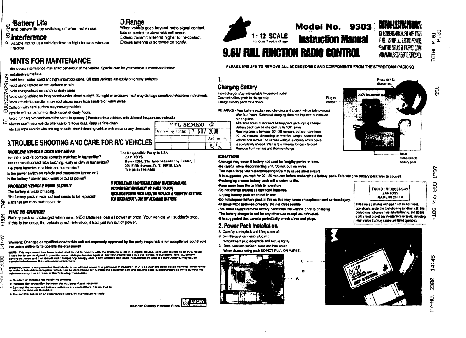 Zaptoys 9303 5 49 User Manual