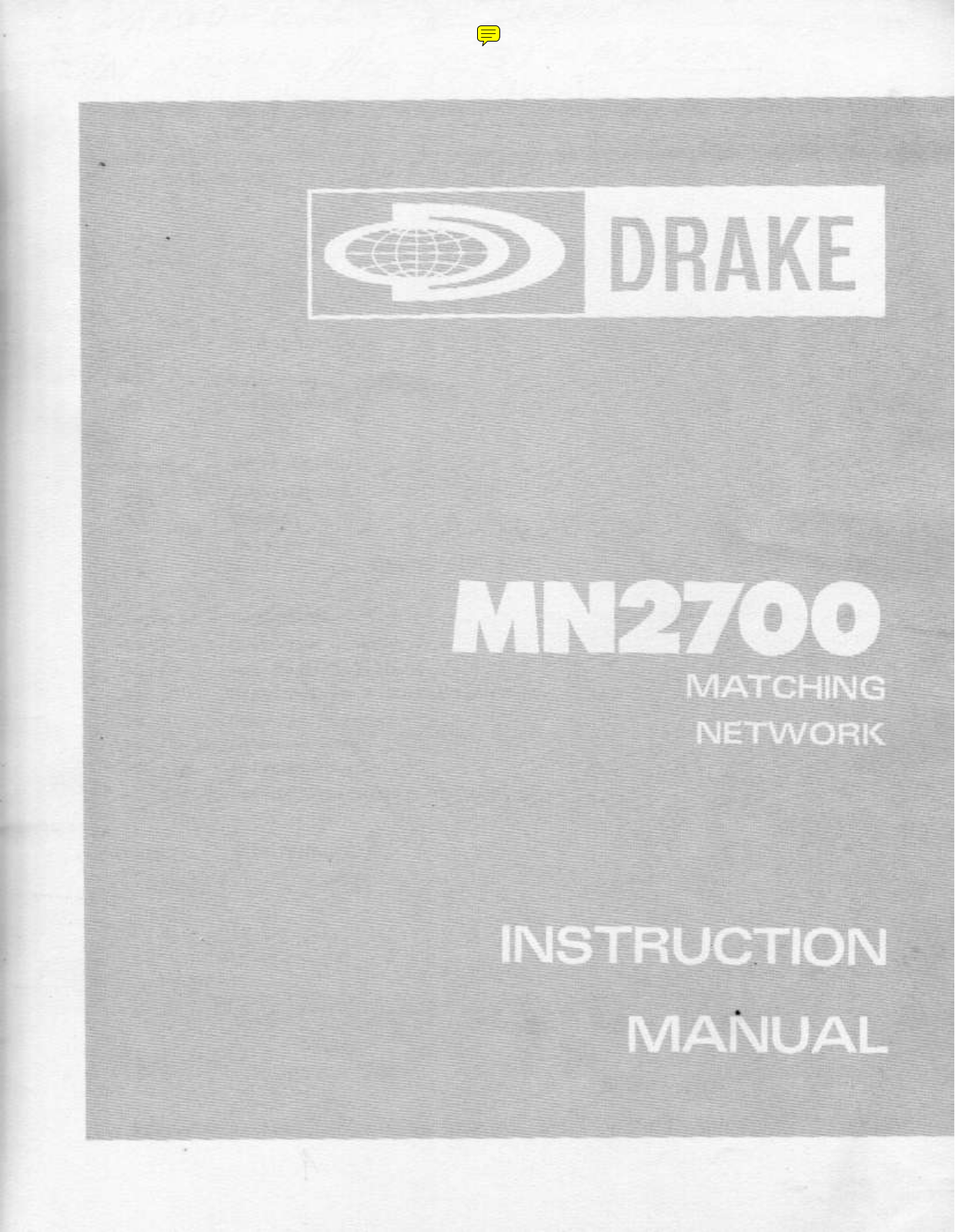 Drake MN2700 Instruction Manual