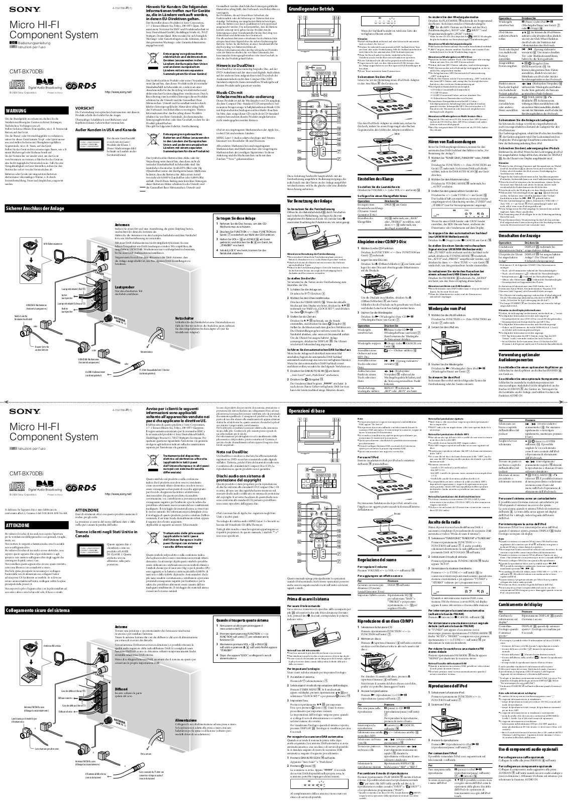 Sony CMT-BX70DBI User Manual