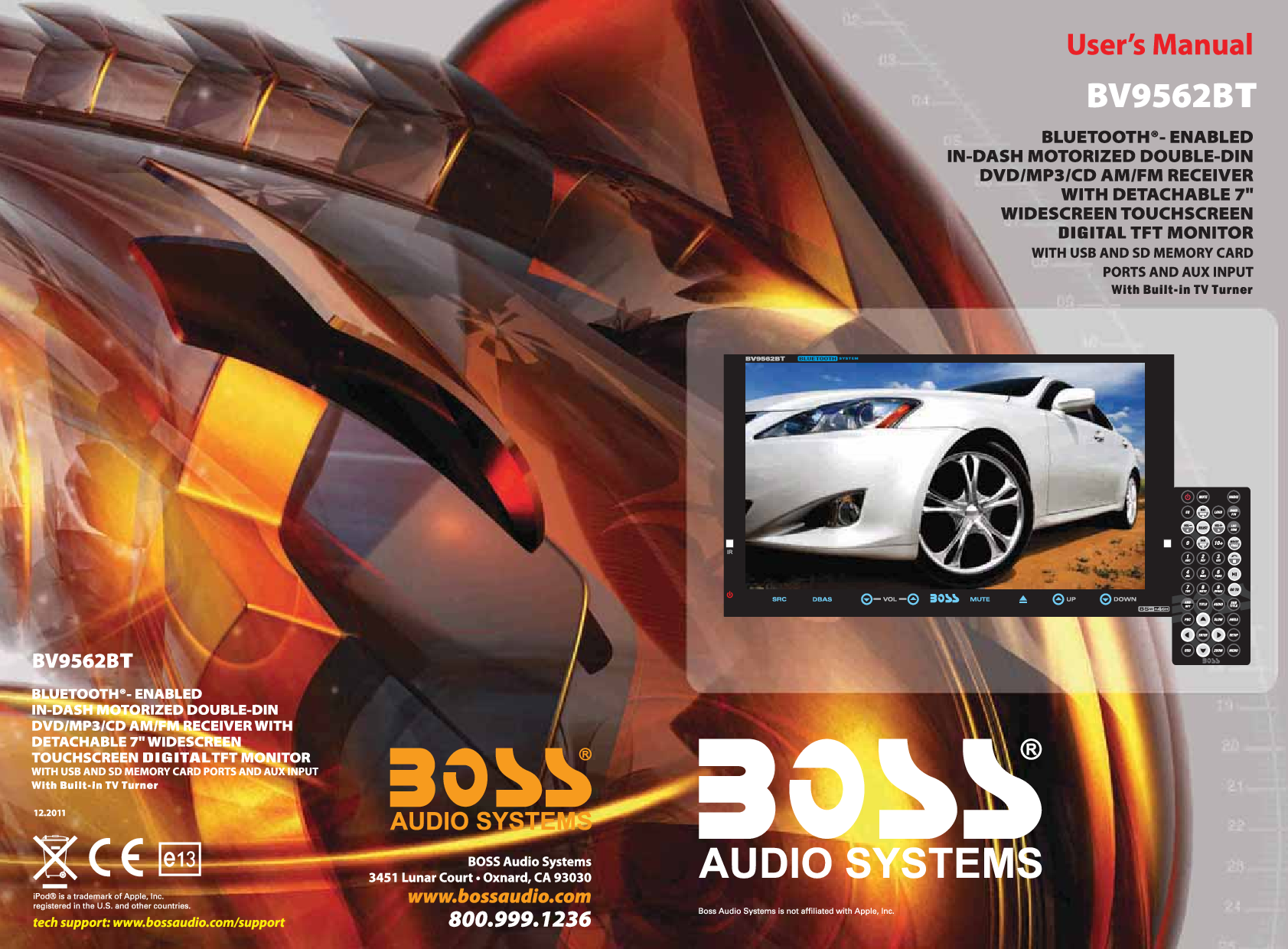 Boss Audio BV9562BT User Manual