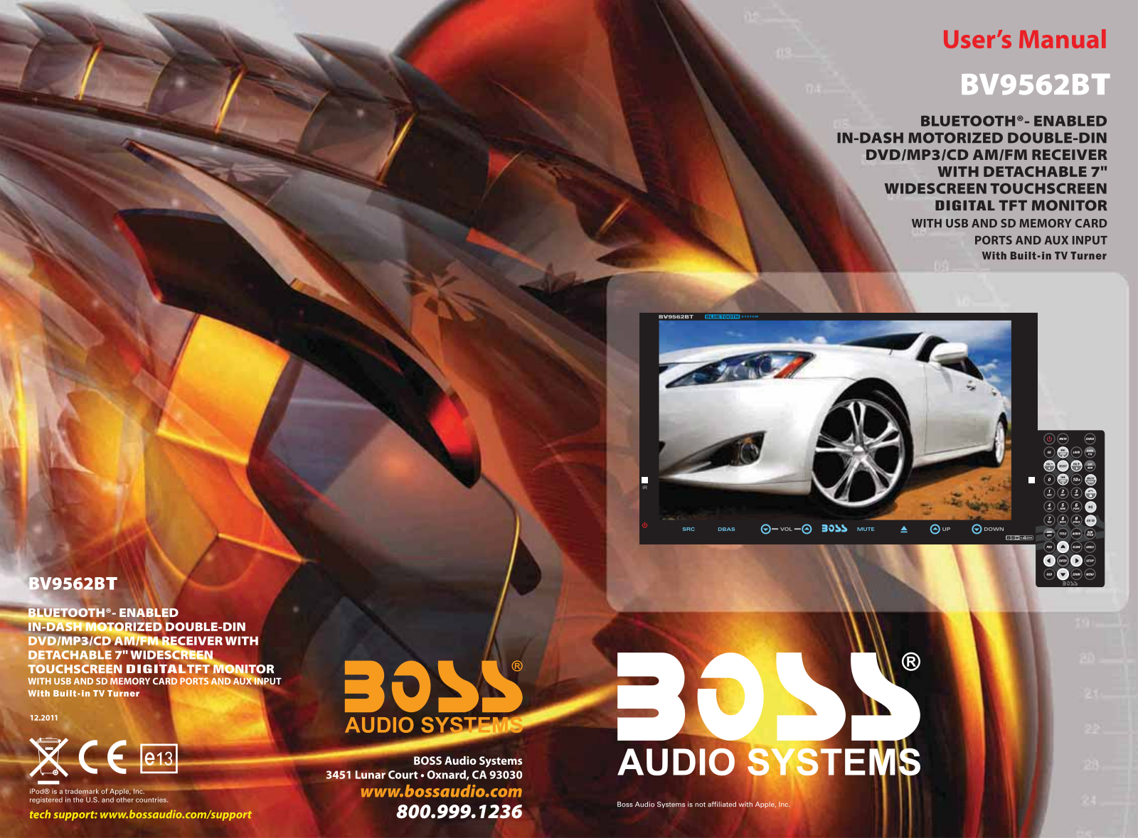 Boss Audio BV9562BT User Manual