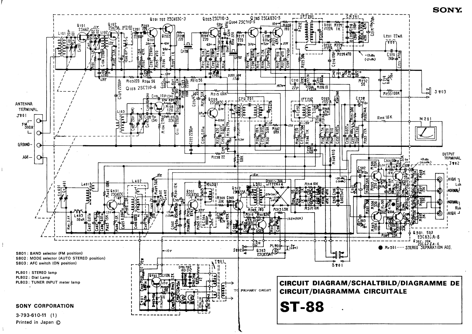 Sony ST-88 Schematic