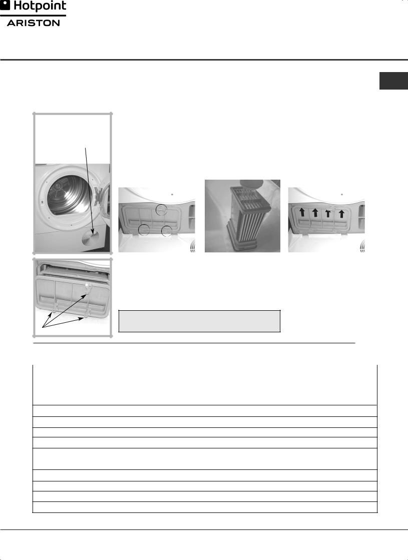 Hotpoint Ariston TCD 93B 6H/Z1 User Manual