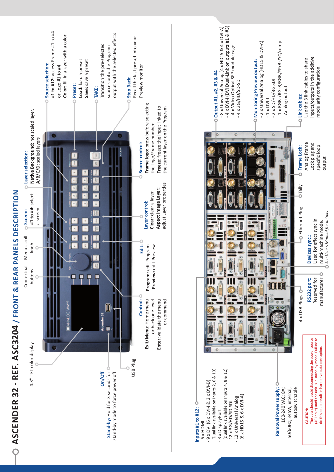 Analog Way Ascender 32 User Manual
