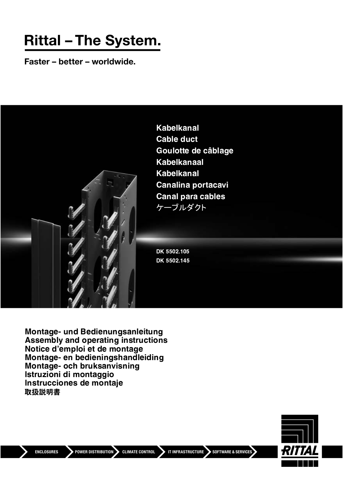 Rittal DK 5502.105, DK 5502.145 User guide