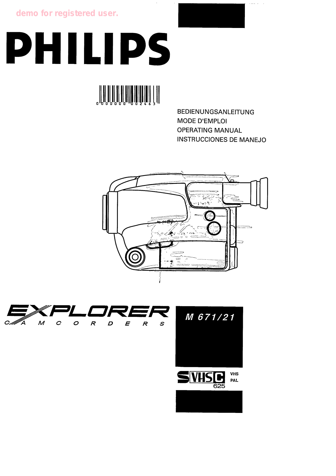 Philips M671/21 User Manual