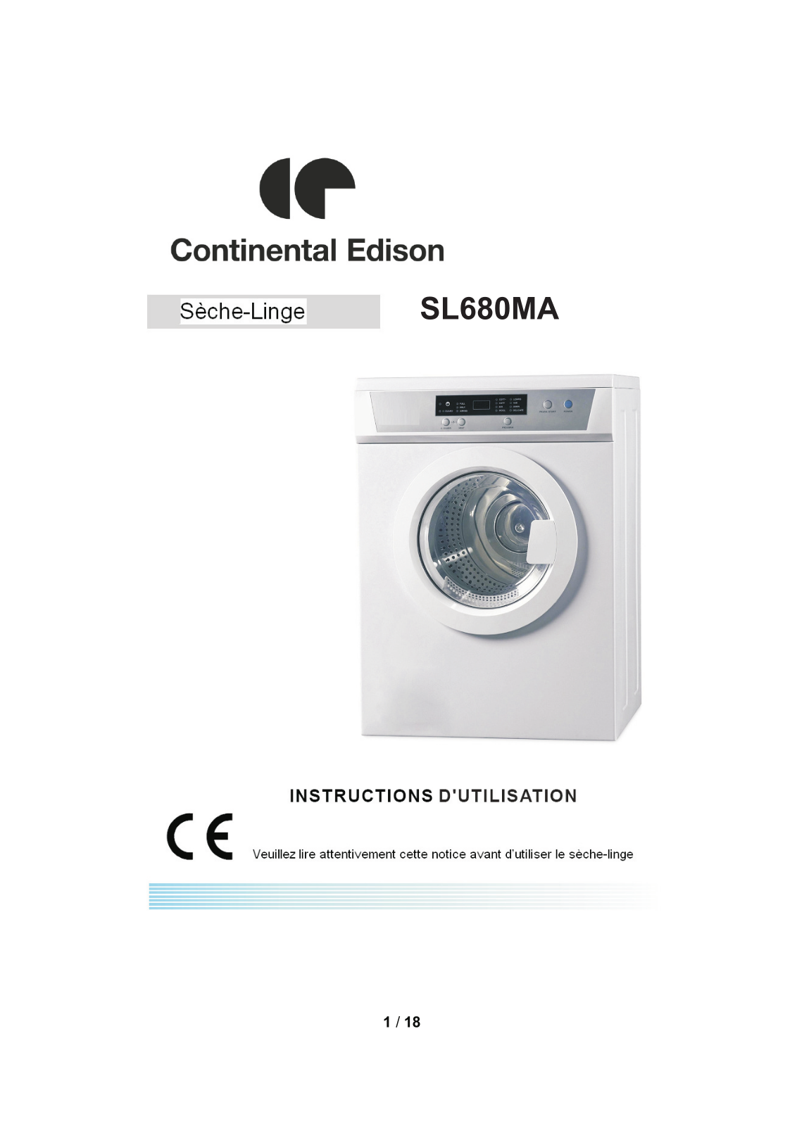 Continental edison SL680MA User Manual