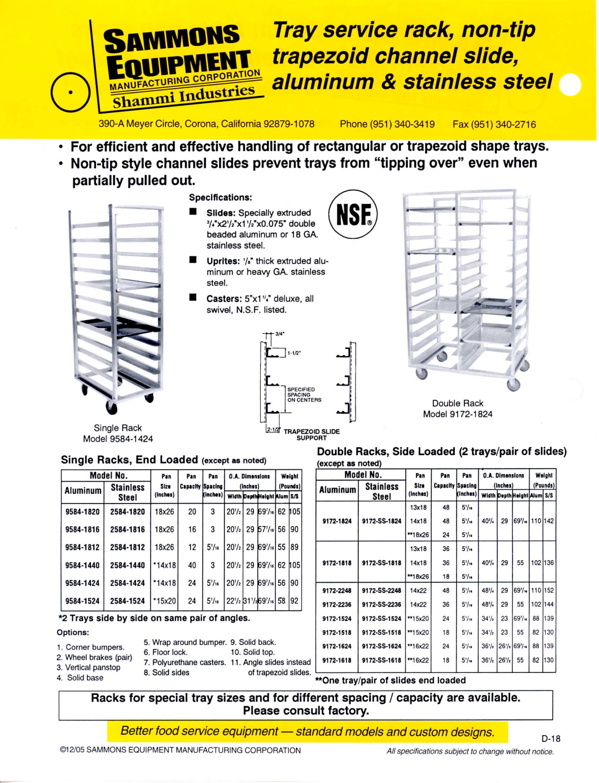 Sammons Equipment 2584-1440 User Manual