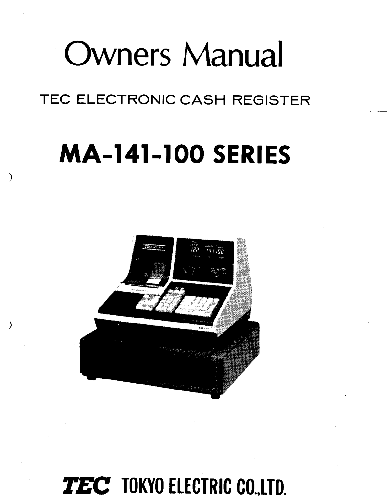 Toshiba MA-141-100, MA-141 User Manual