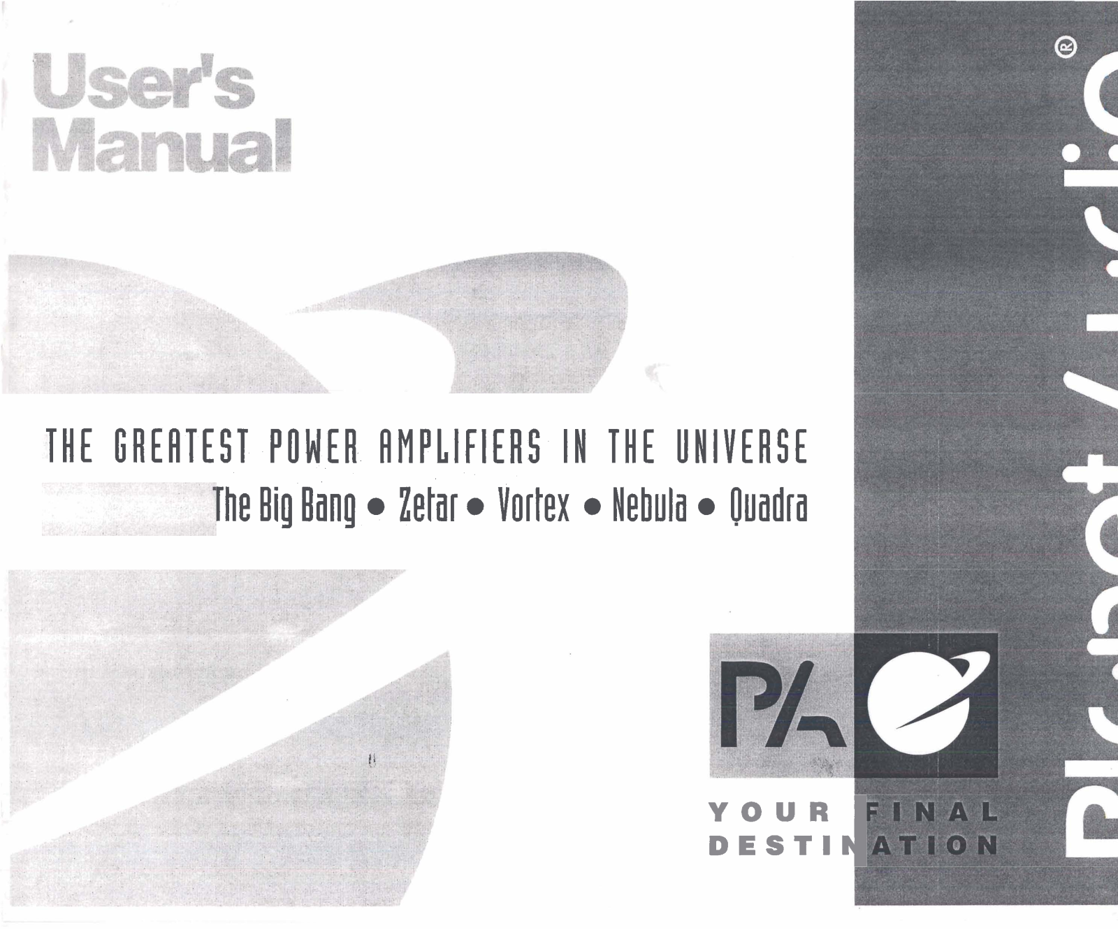 Planet Audio The Big Bang, Zetar, Vortex, Nebula, Quadra Users Manual - ManualMachine.com