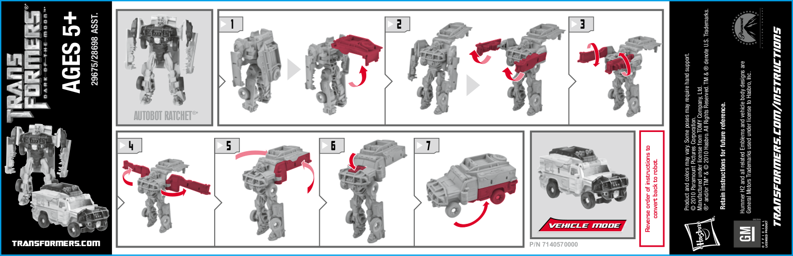 HASBRO TRANSFORMERS Legion Class AUTOBOT RATCHET User Manual