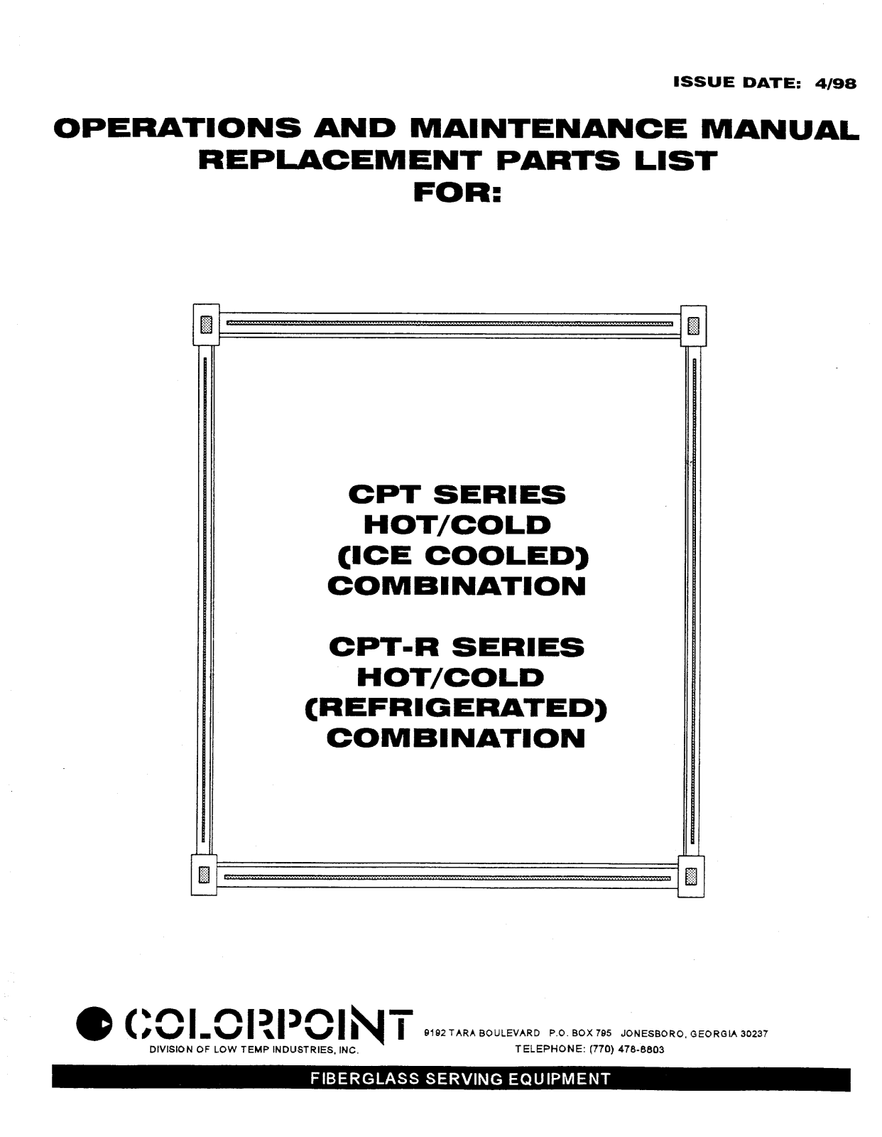 Low Temp Industries CPT-51-R-EB, CPT Parts List