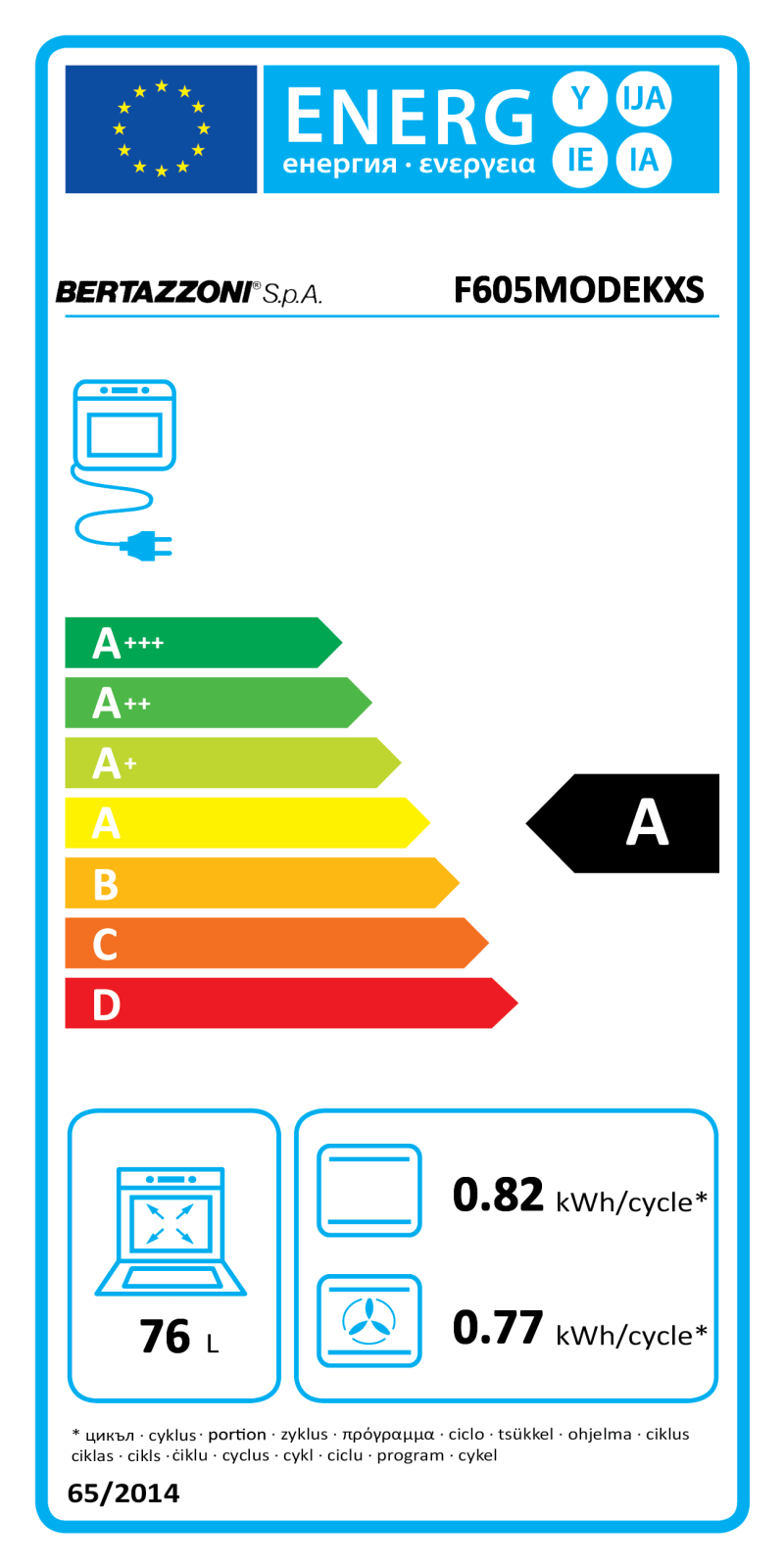 Bertazzoni F605MODEKXS User Manual