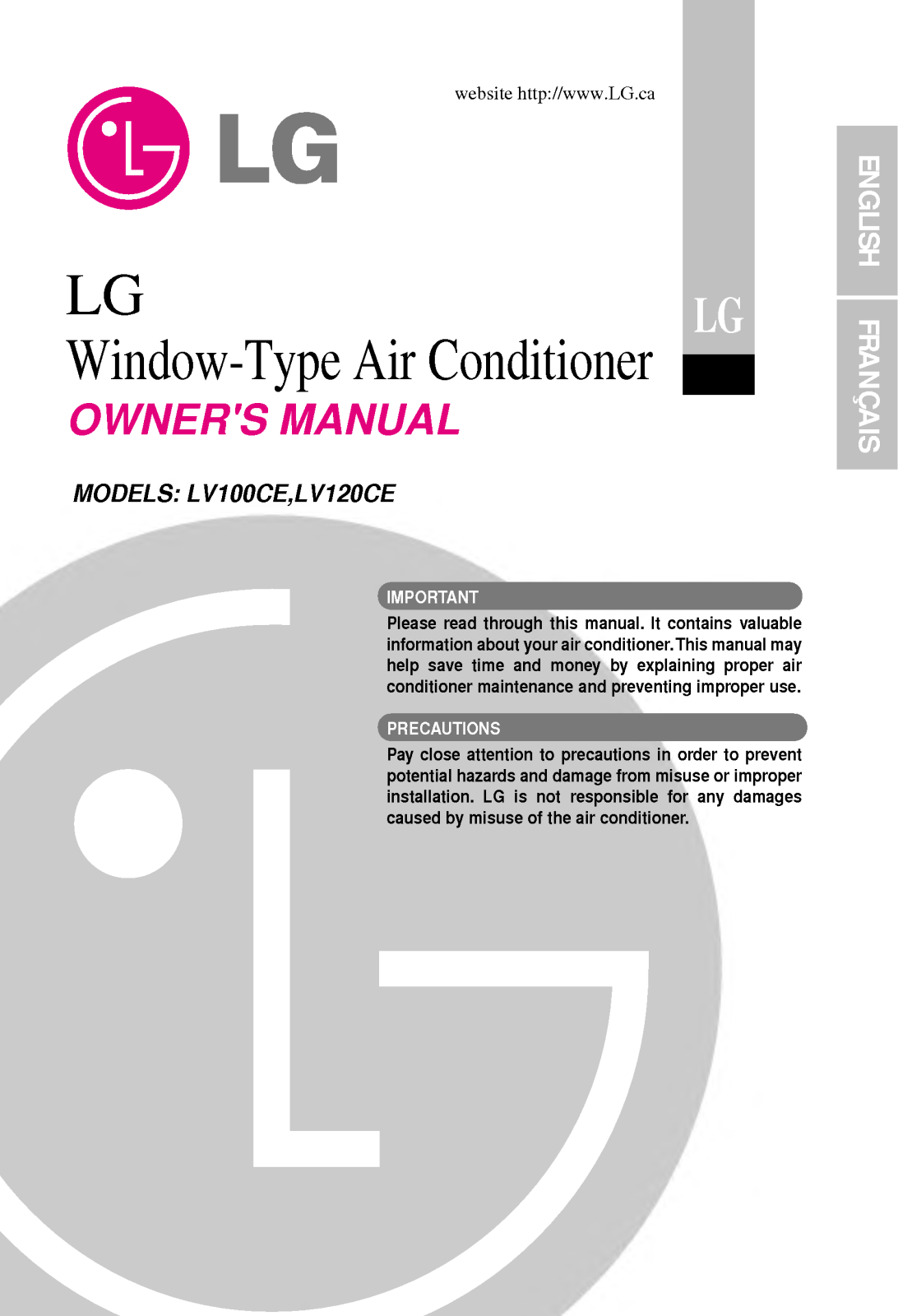 LG LV120CE User Manual