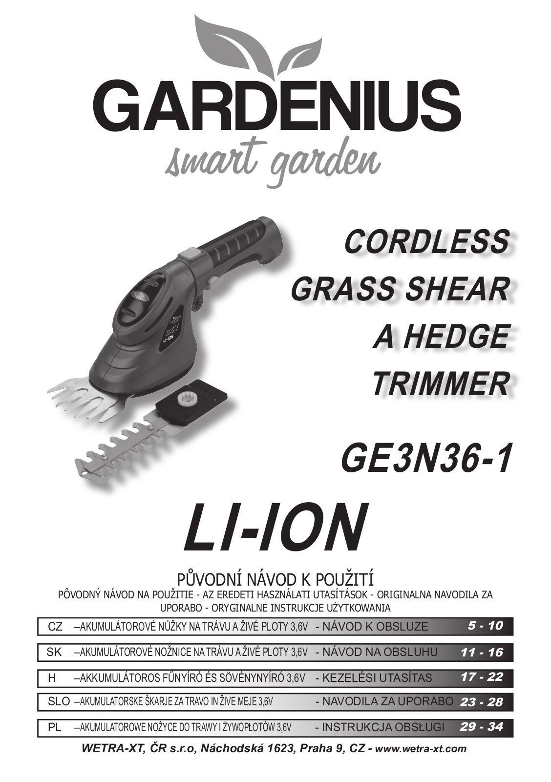 Gardenius GE3N36-1 User Manual