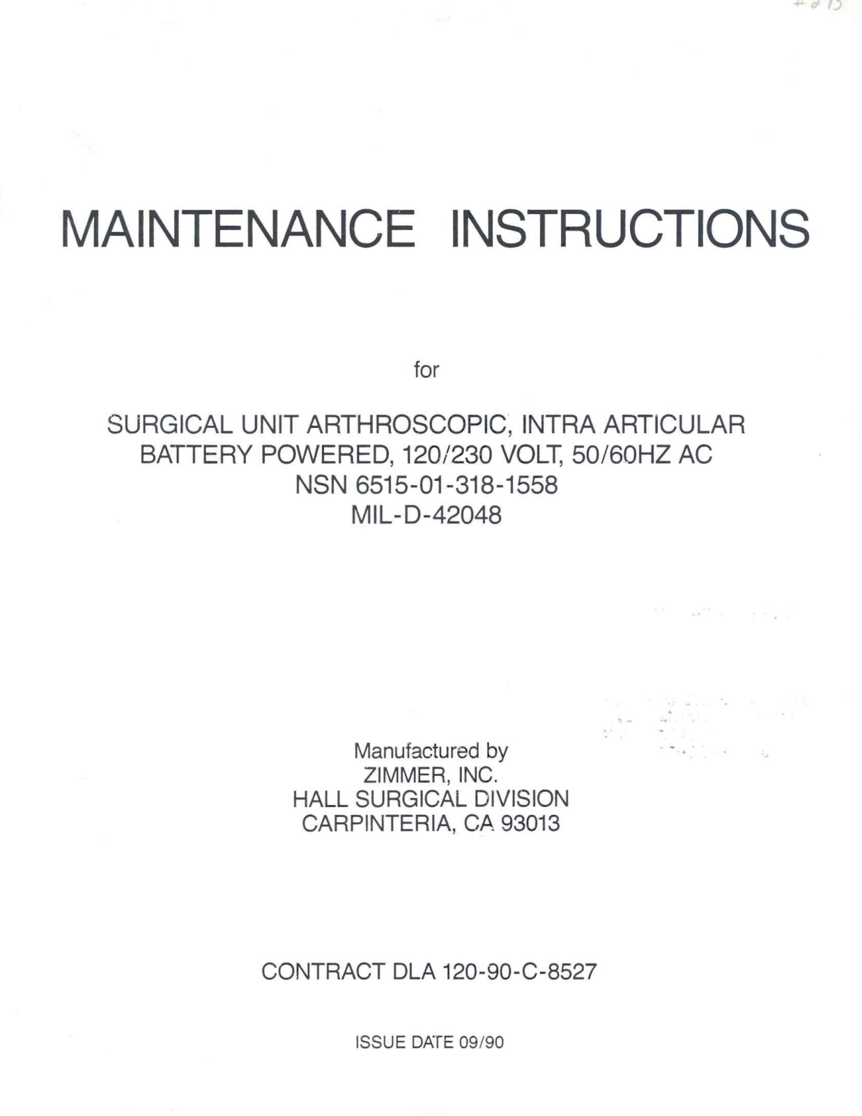 Zimmer Arthroscopy User manual - ManualMachine.com