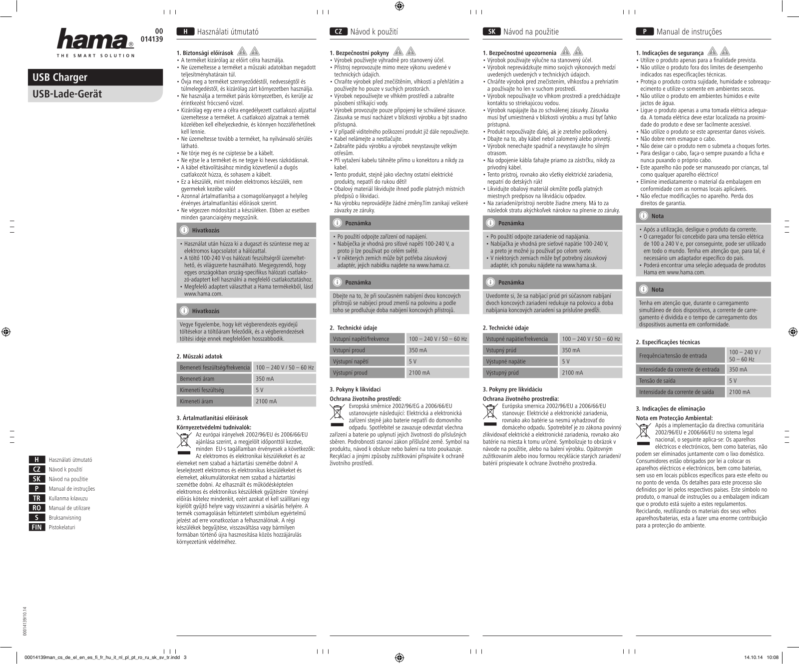 Hama 00014139 User manual