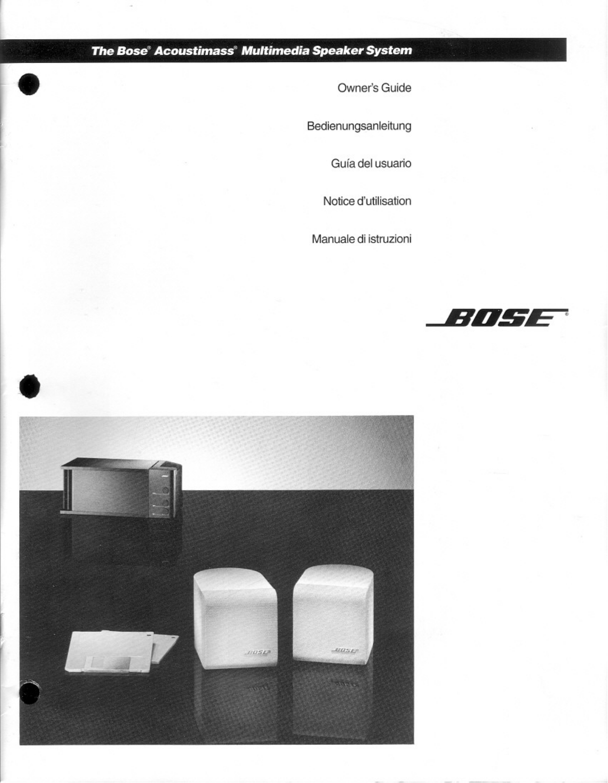 Bose Acoustimass Multimedia Owner Manual