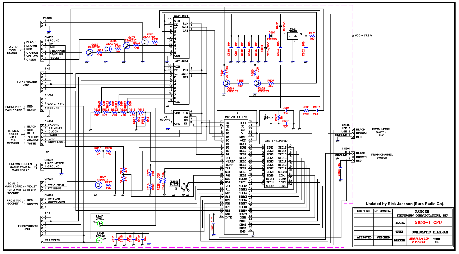 Ranger RCI2950 Schematic