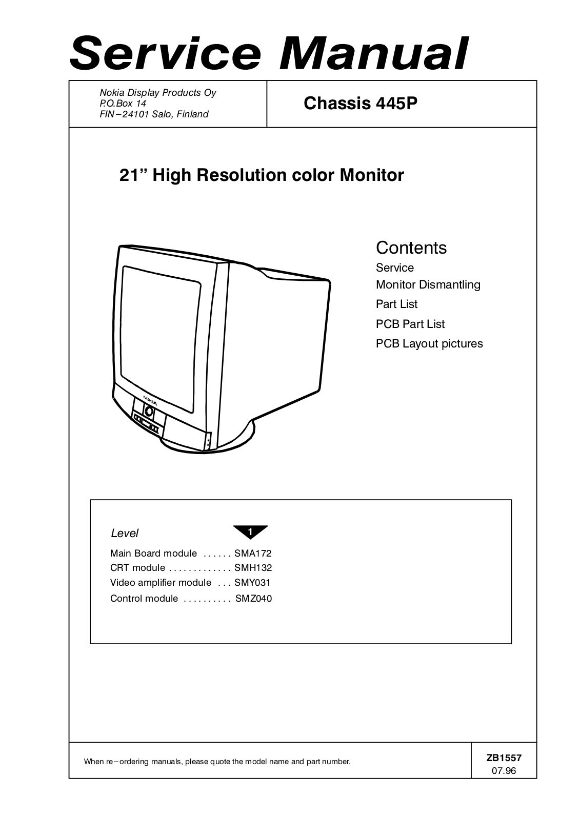 Nokia 445P Service Manual