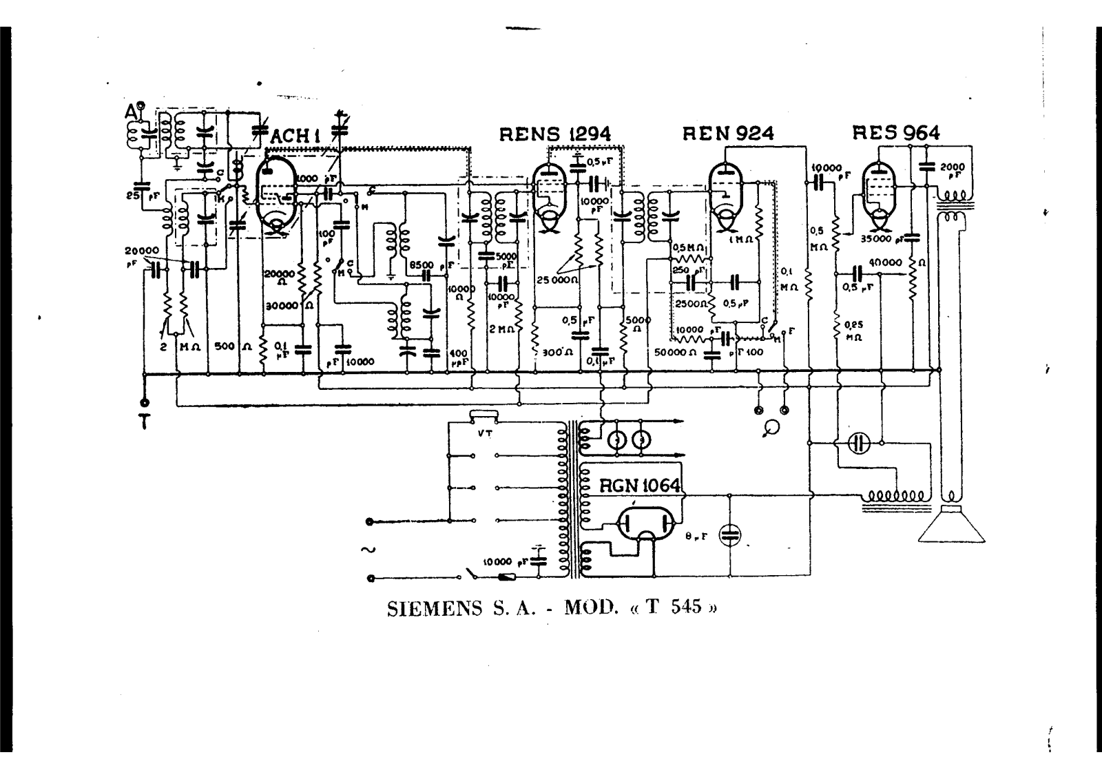 Siemens t 545 schematic