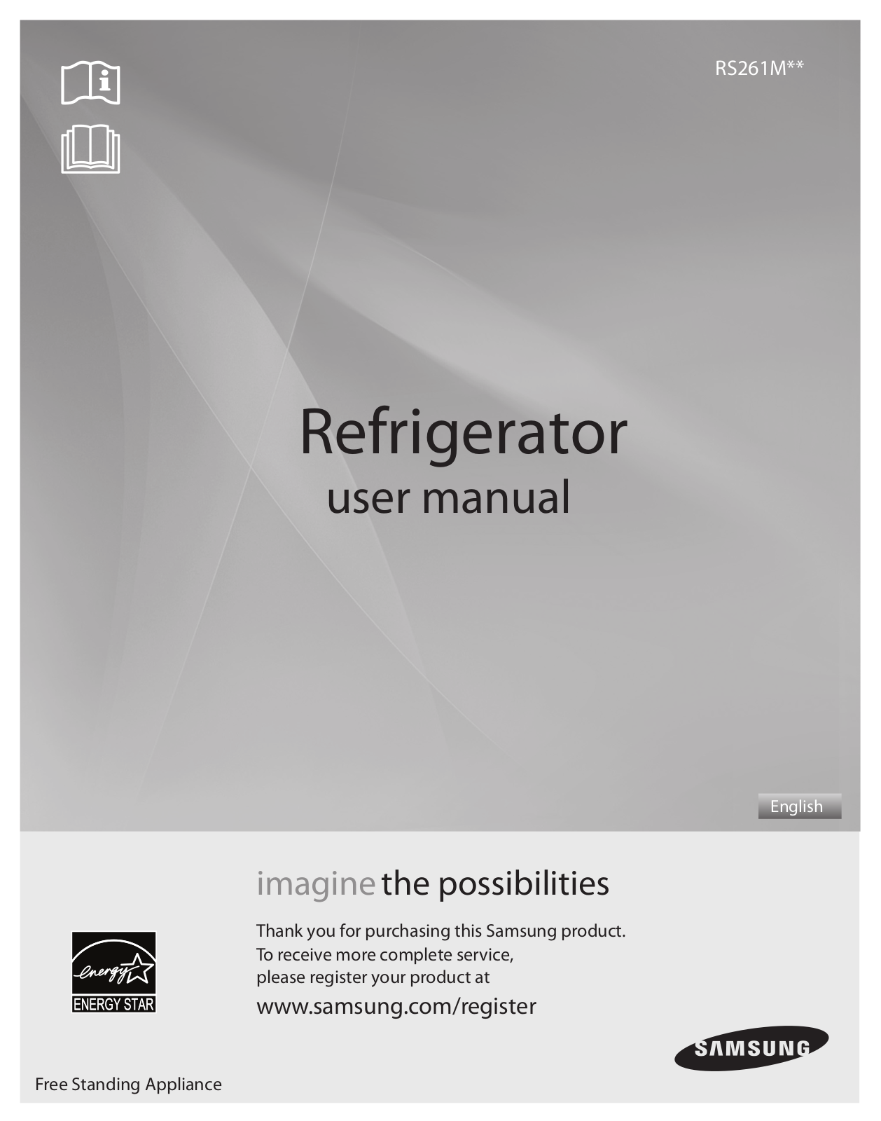 Samsung RS261MDBP, RS261MDRS, RS261MDPN, RS261MDWP User Manual