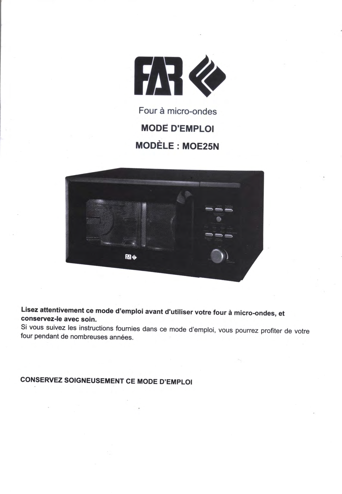 FAR MOE 25N User Manual