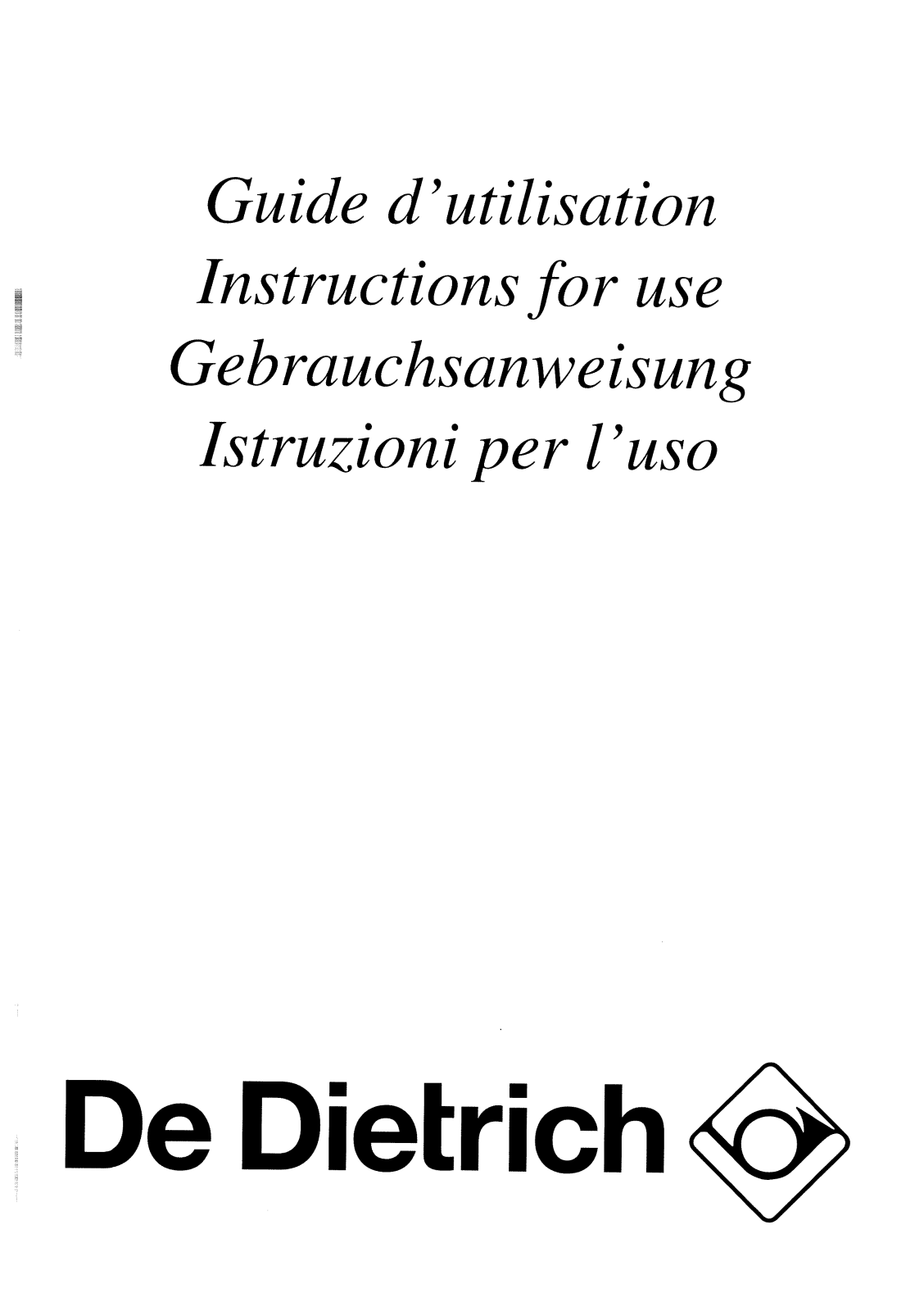 De dietrich HM2894E1 User Manual