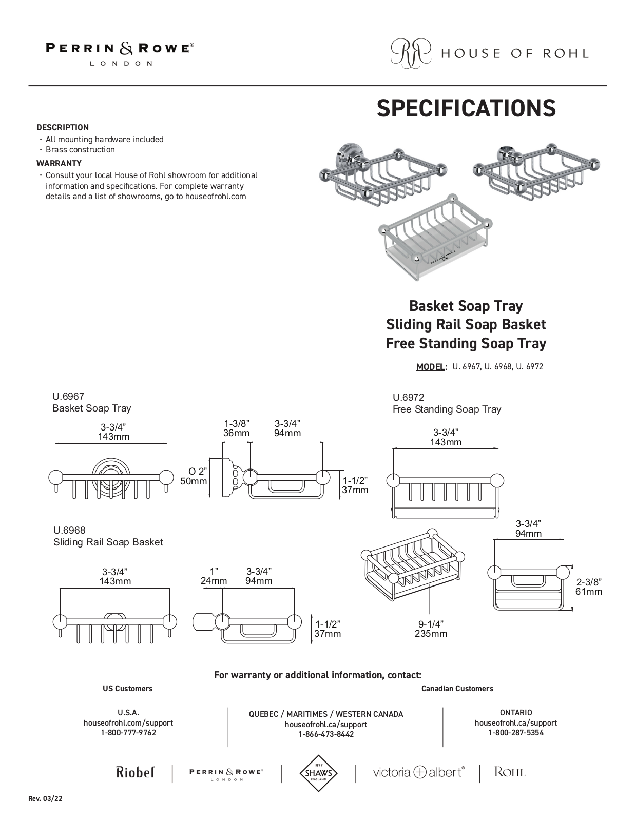 Perrin & Rowe PRWE1479 Specifications - ManualMachine.com