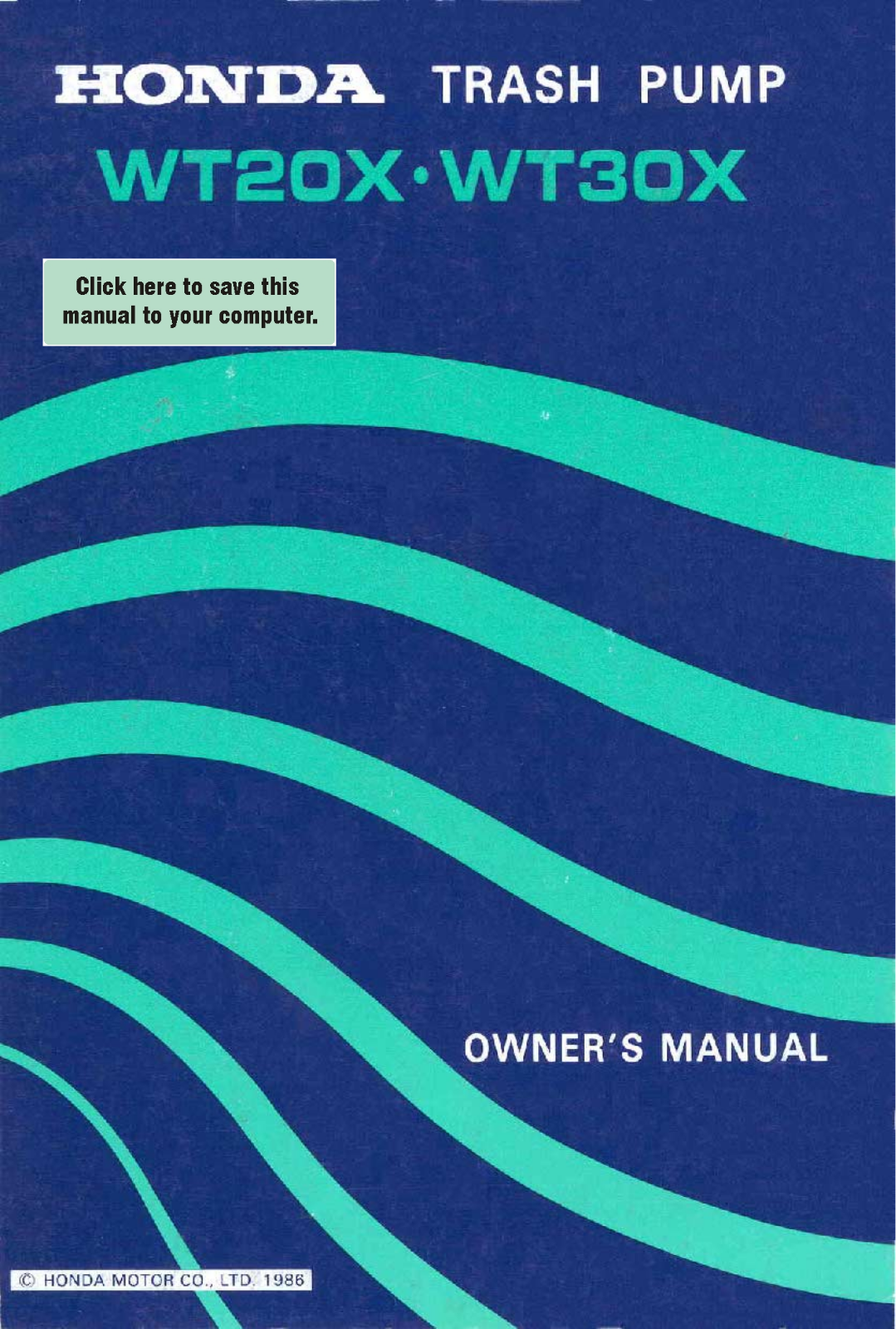 Honda Power Equipment WT30X, WT20X User Manual