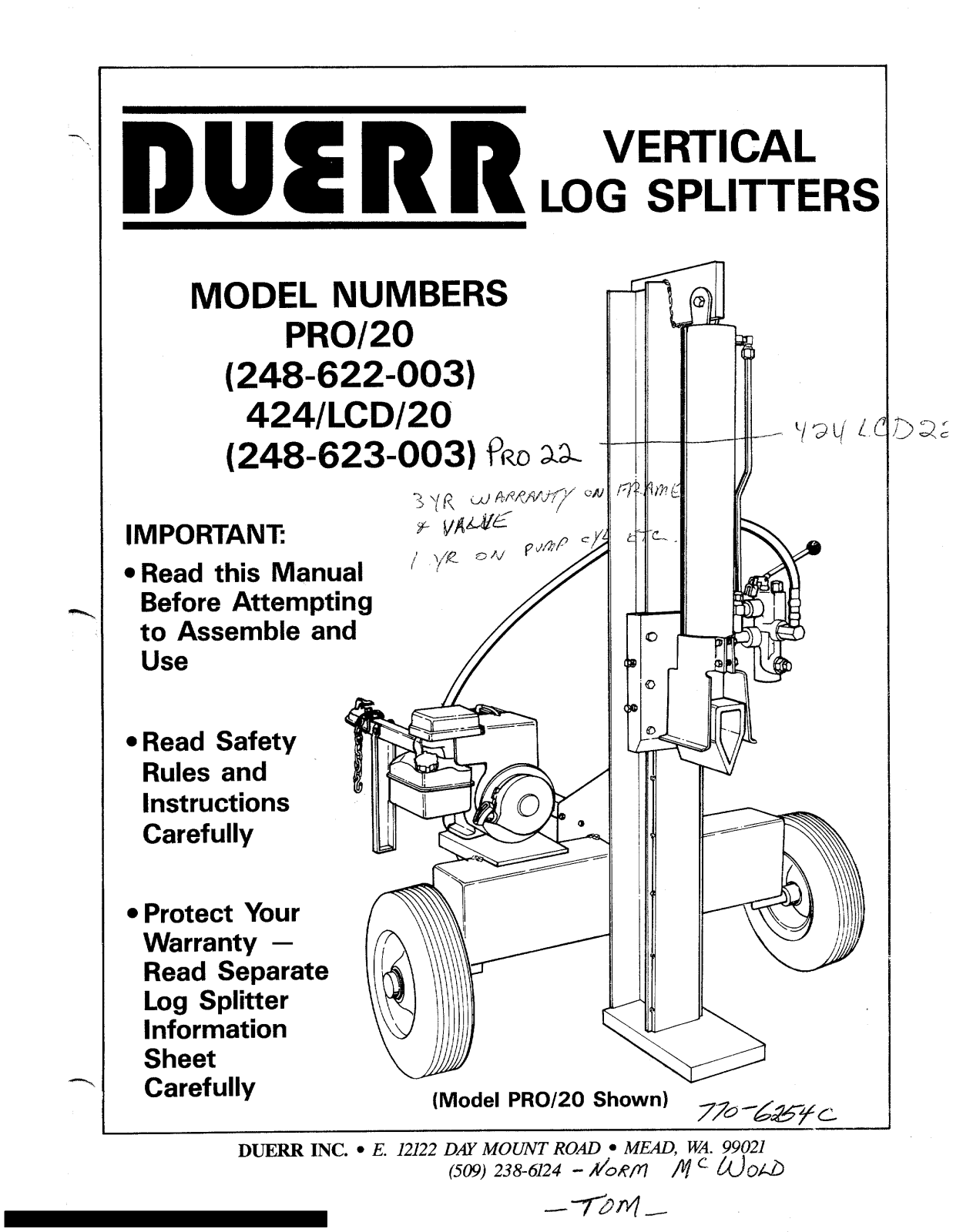 DUERR 248-622-003 Instruction Manual