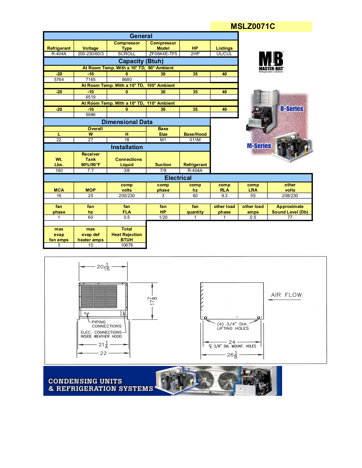 Master-Bilt MSLZ071C User Manual - ManualMachine.com