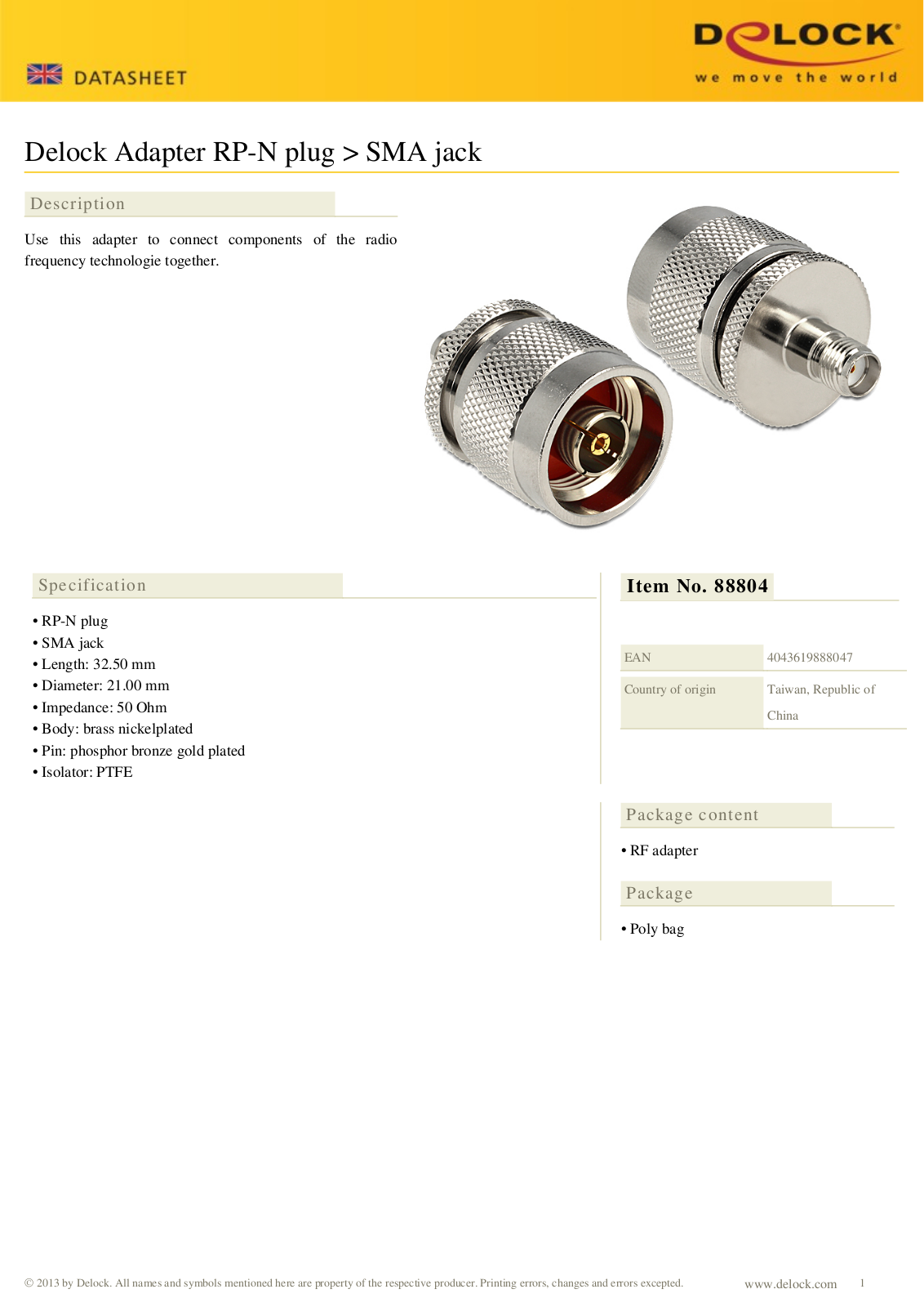 DeLOCK 88804 User Manual