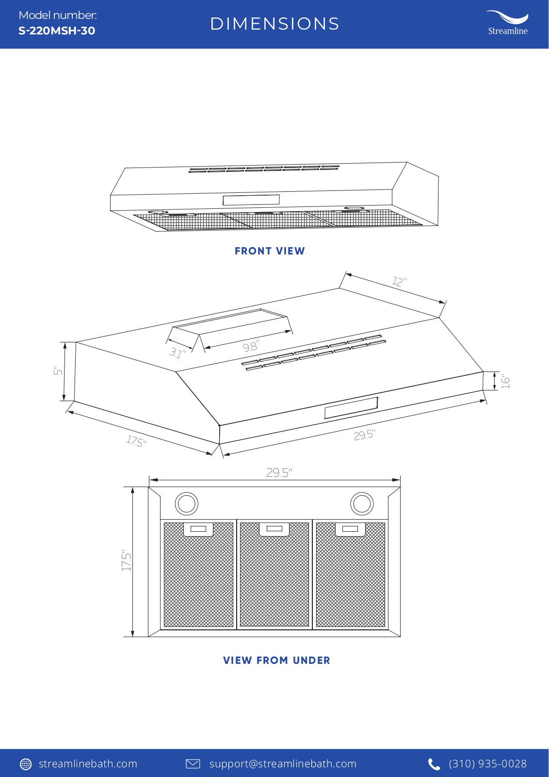 Streamline S220MSH30 User Manual