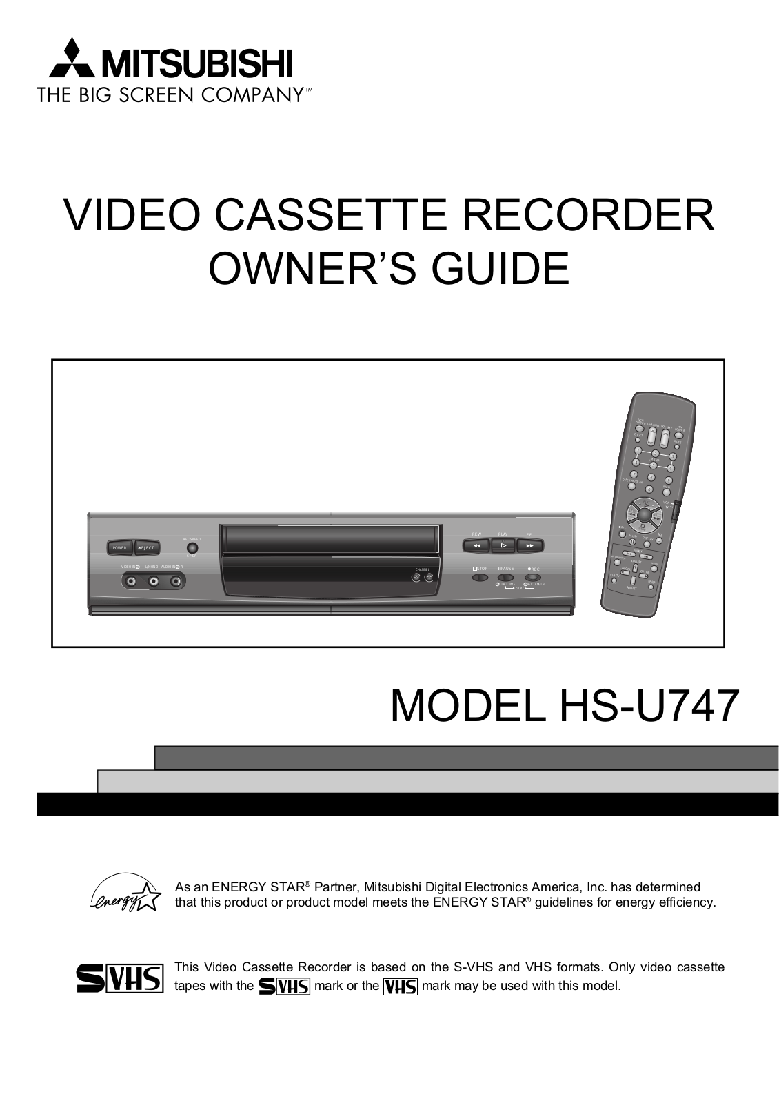 Mitsubishi Electric HS U747 Users manual