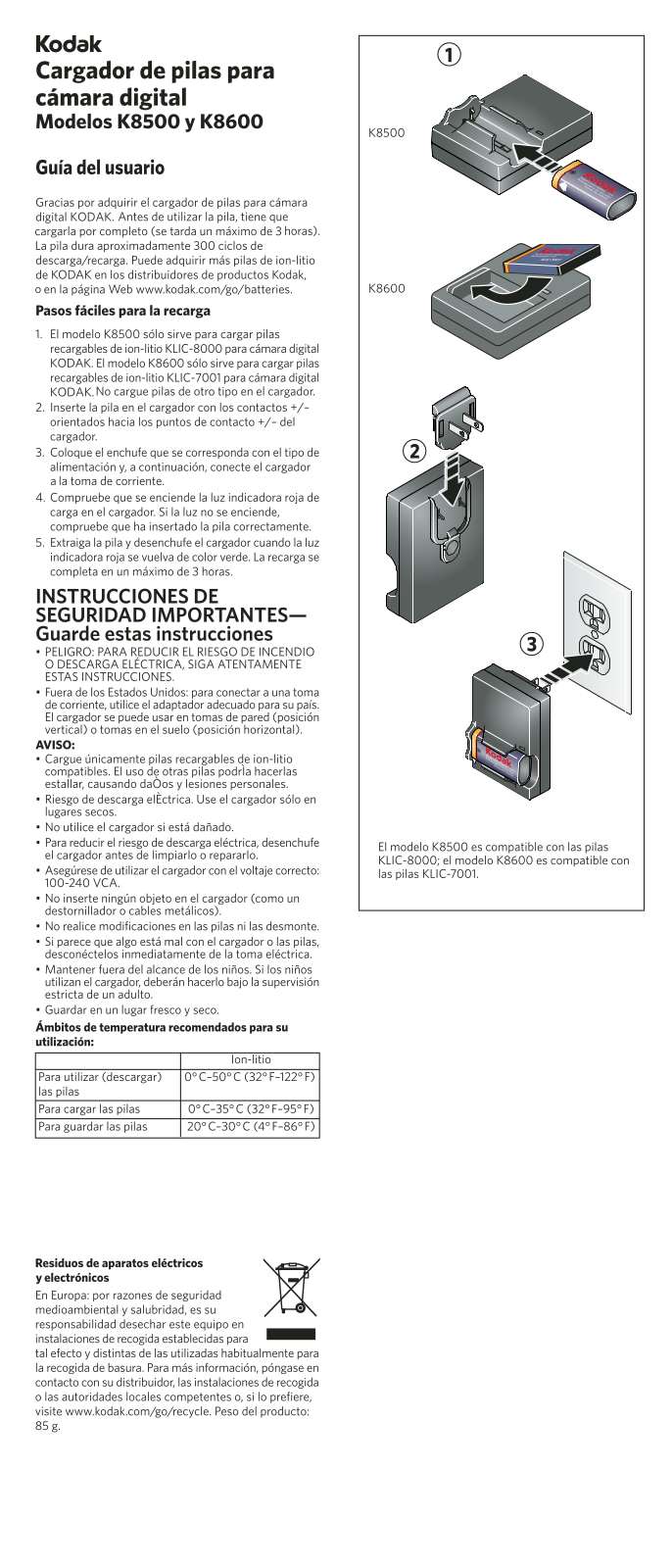 Kodak K8600, K8500 User Manual