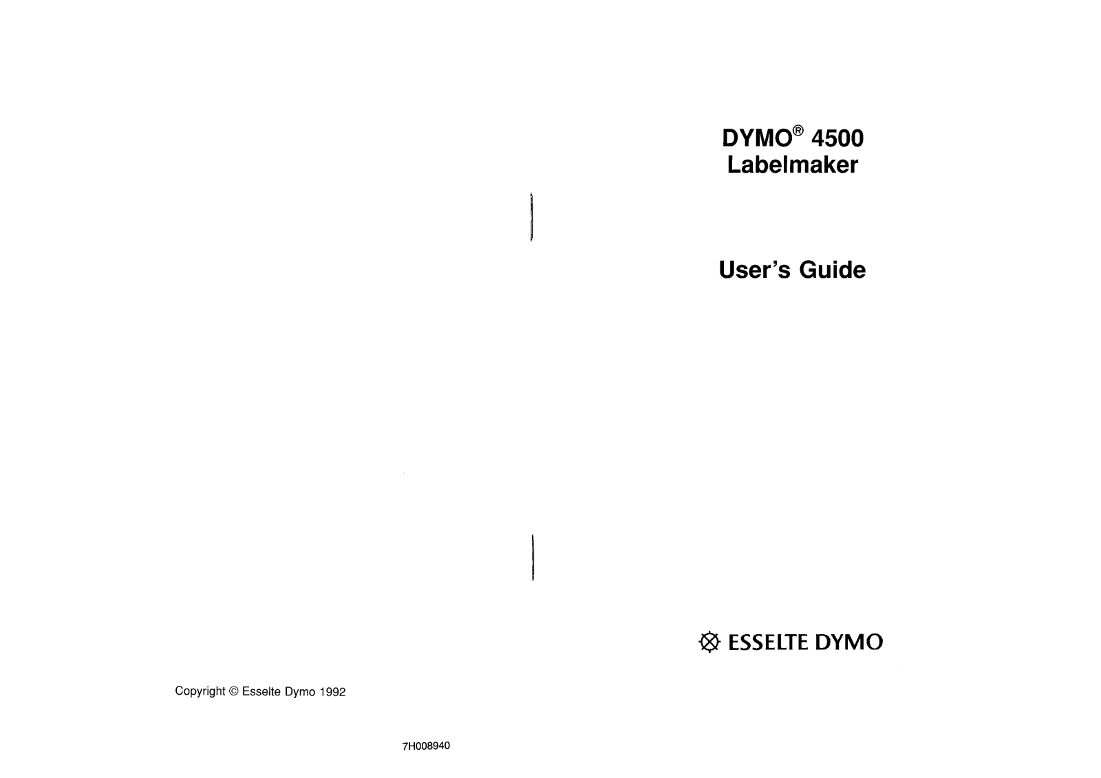 Dymo 4500 User Manual