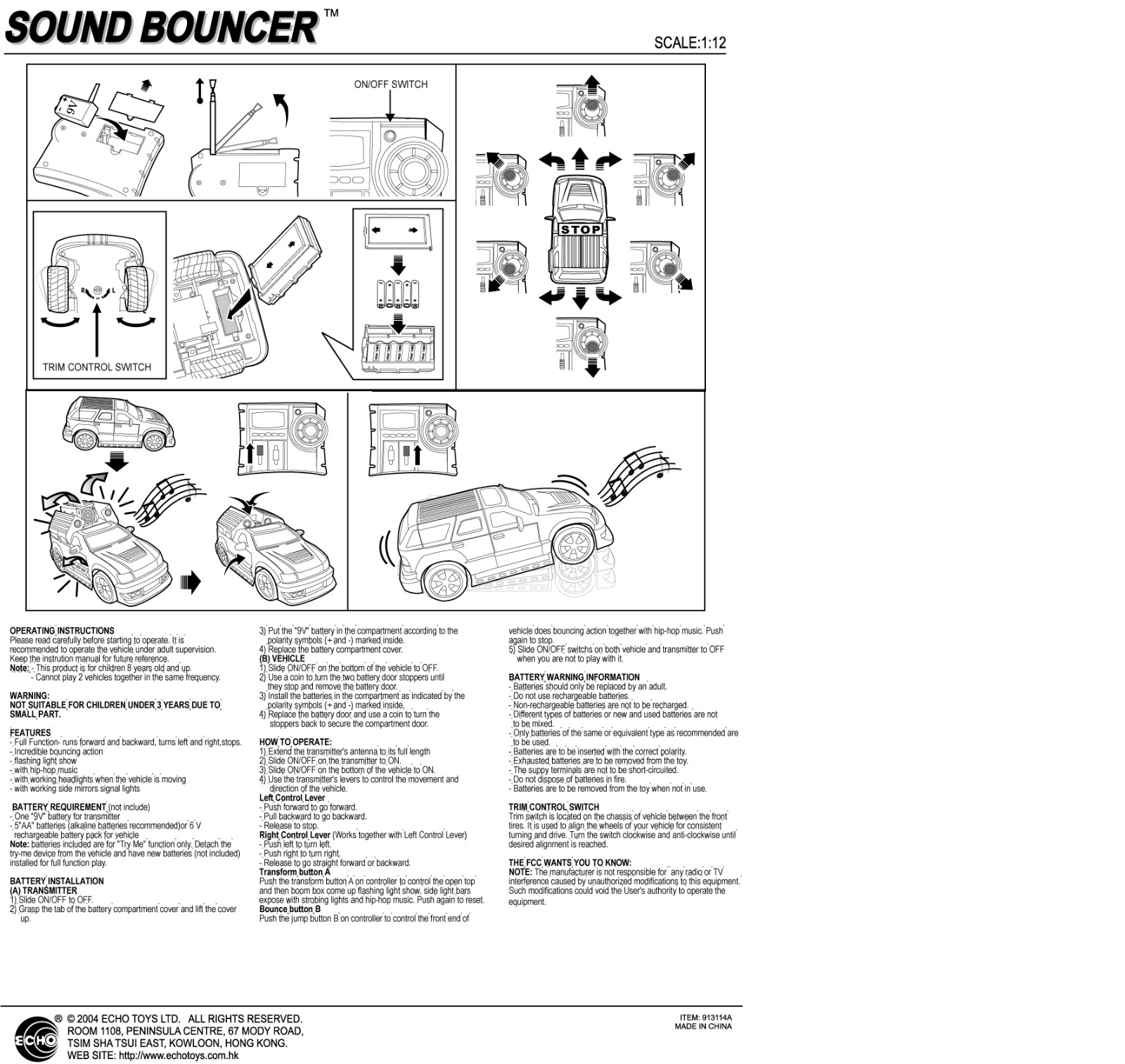 Echo Toys 91311R49, 91311T49, 91311T27 User Manual