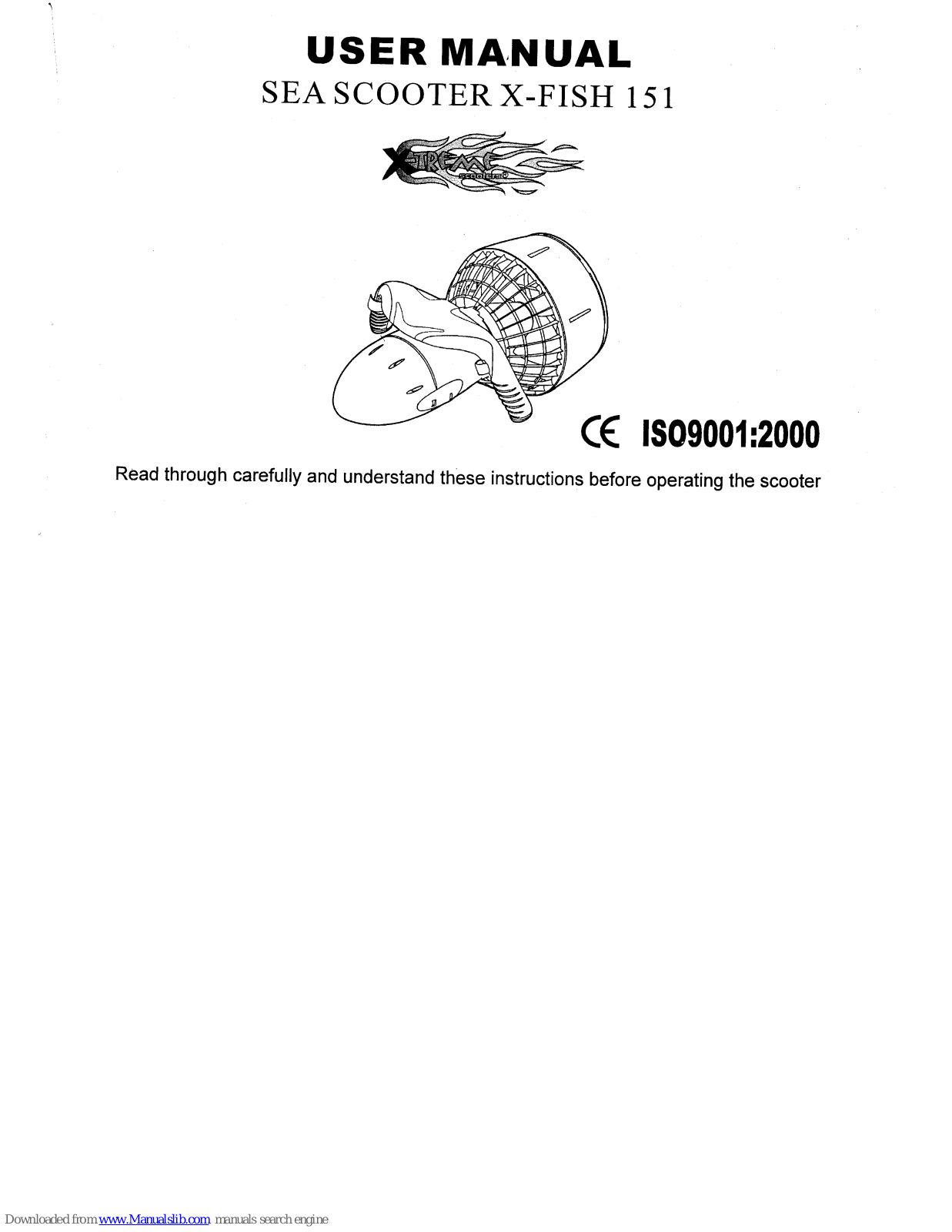 X-Treme Scooters X-Fish 151 User Manual