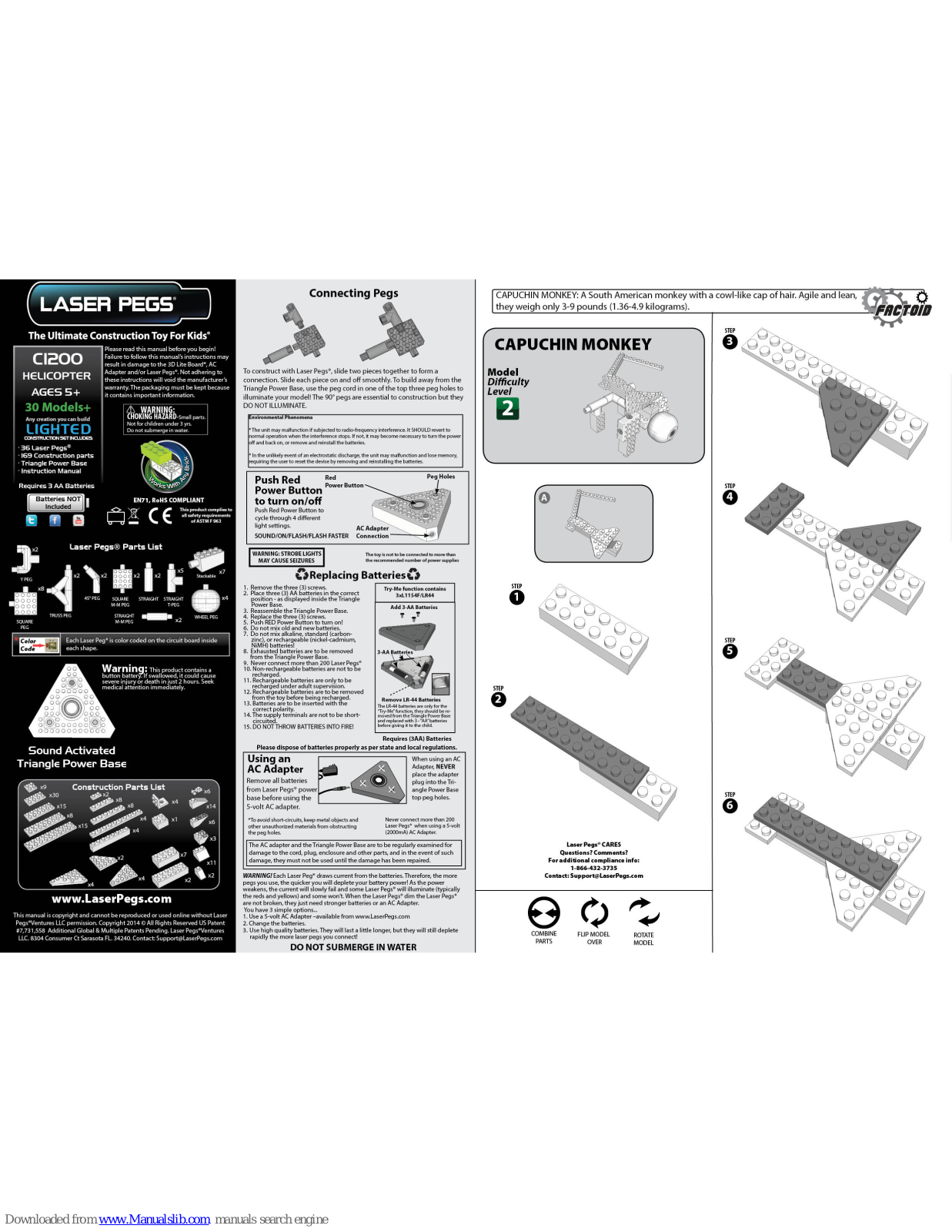 Laser Pegs C1200 Instruction Manual