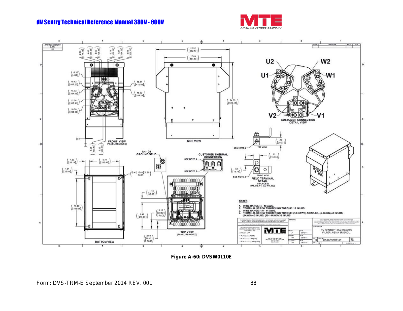 MTE DVSW0110E Technical Reference Manual