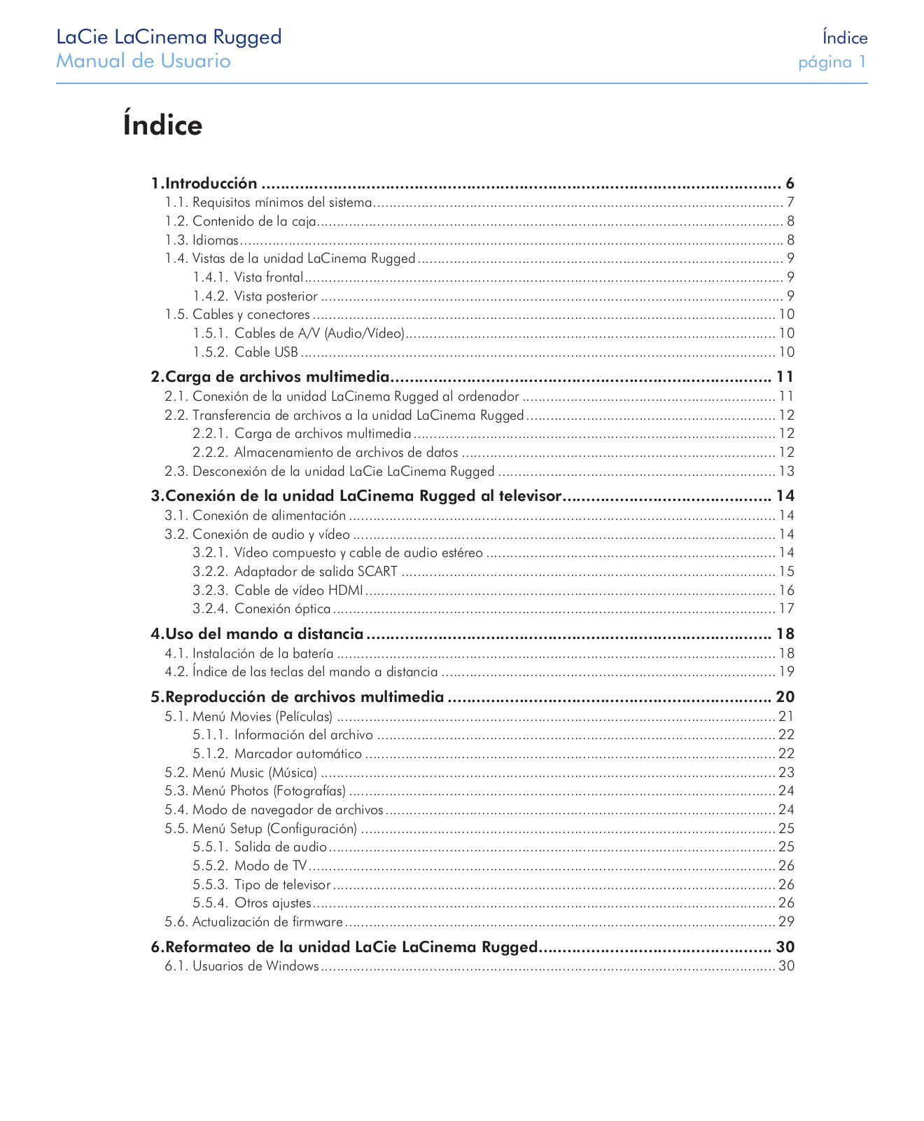 Lacie LACINEMA RUGGED User Manual