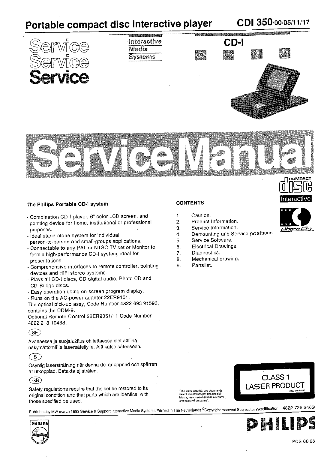 Philips CDI-350 Service manual