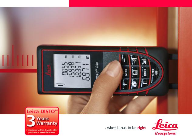 Leica Geosystems DISTO D3a User guide