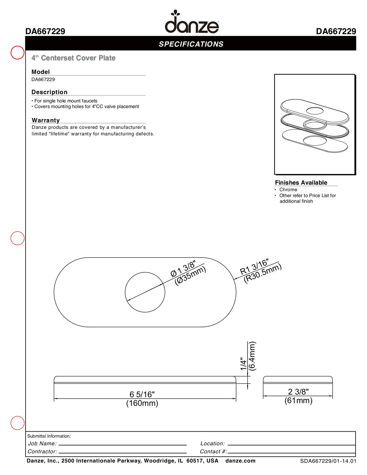 Danze DA667229 User Manual