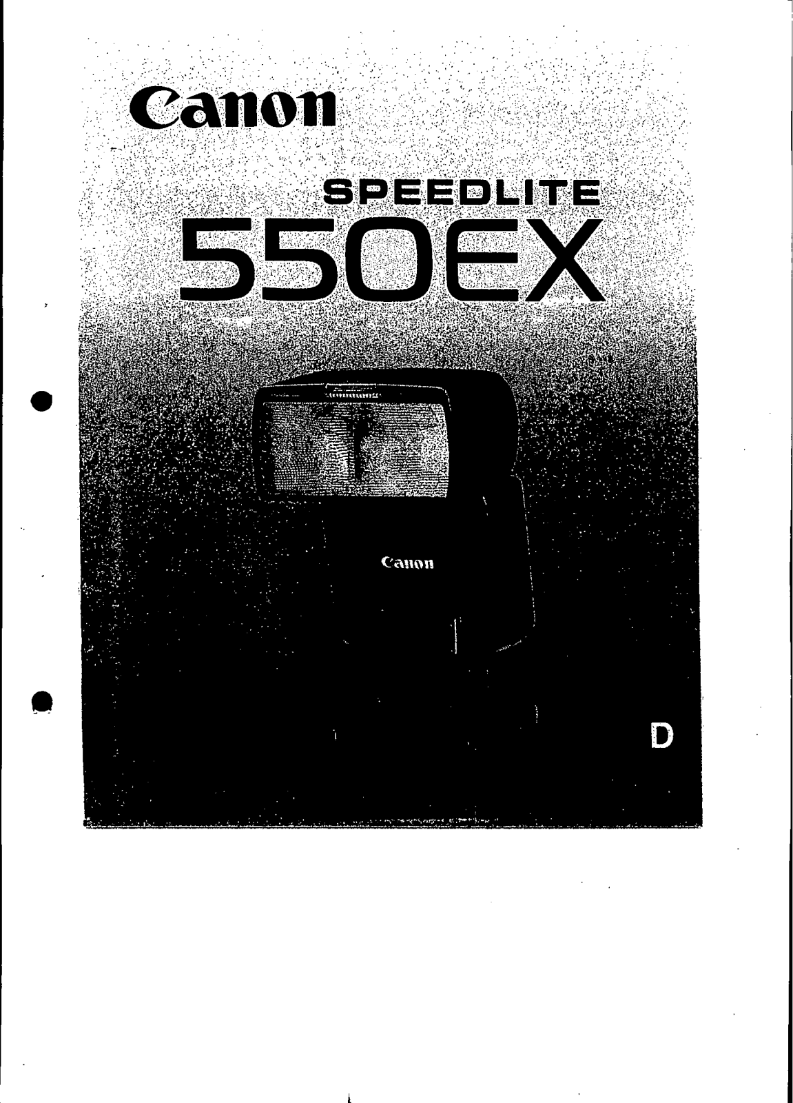 Canon SPEEDLITE 550EX User Manual