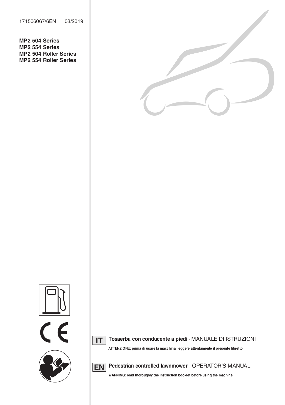 Atco MP2 504, MP2 554, MP2 504 Roller, MP2 554 Roller Operator's Manual - ManualMachine.com