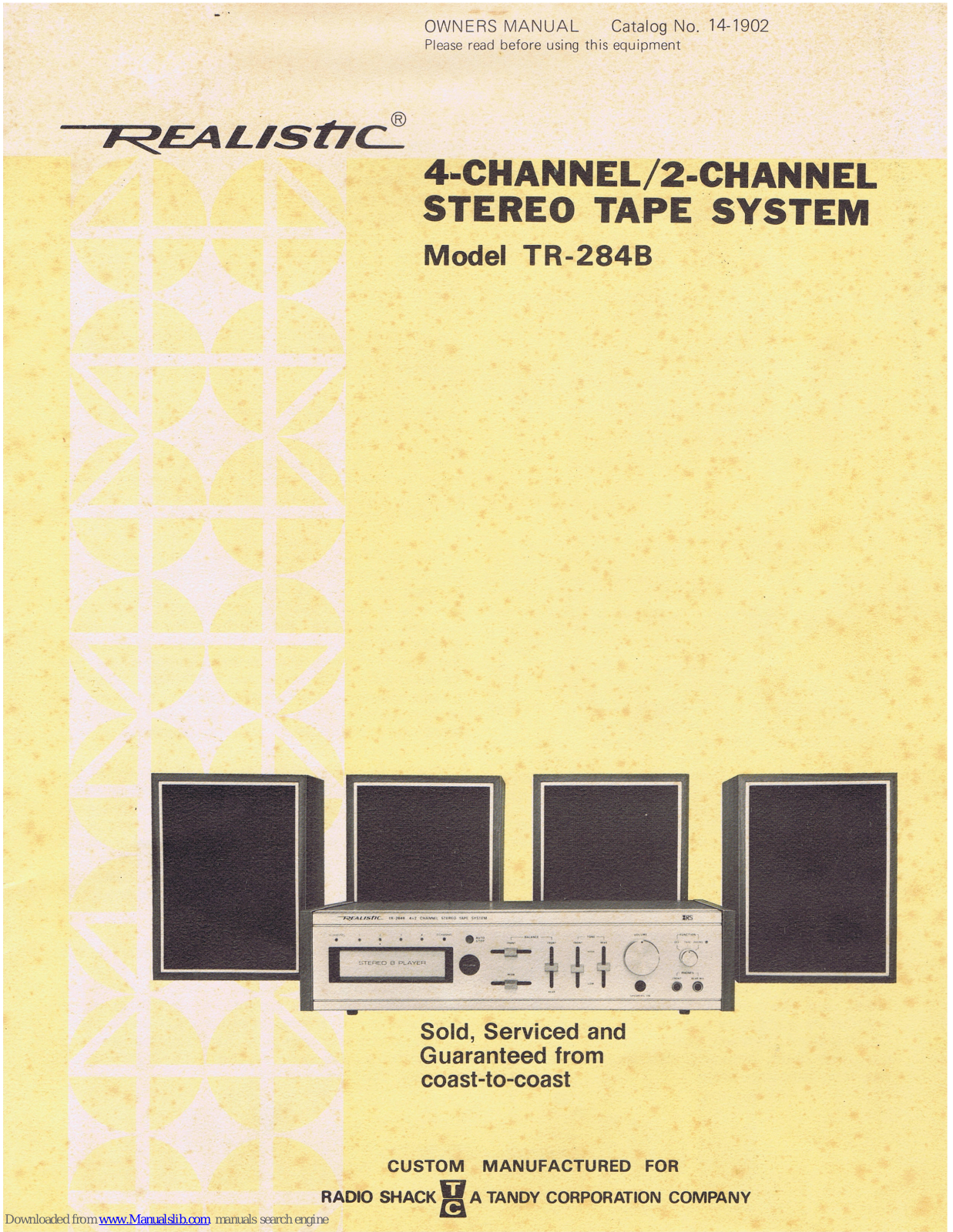 Realistic TR-284B Owner's Manual